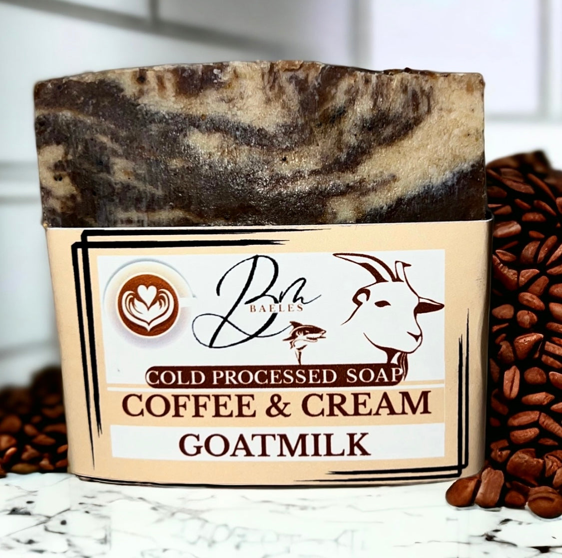 Coffee and Cream Goatmilk soap bar